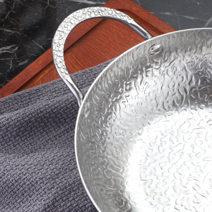 Korean Ramen Dry Pot Cooking Household Stainless Steel Stockpot Snack Plates Kimchi Pan Handle Triple Layer Seafood Pot