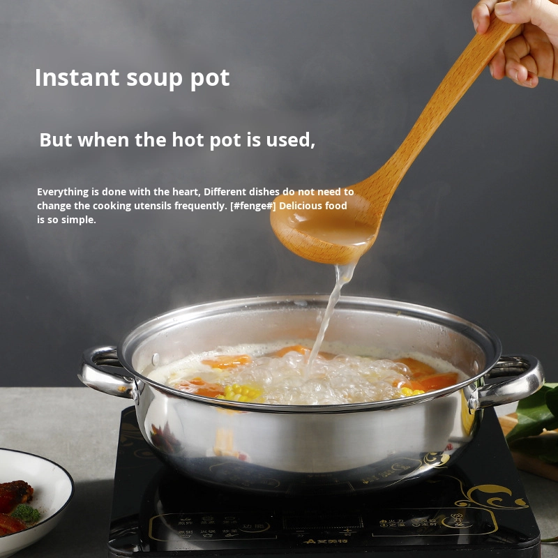 Five-Layer Stainless Steel Soup and Steamer Pot Set Thickened Hot Pot for Gas Stove and Induction Cooker for Home Use