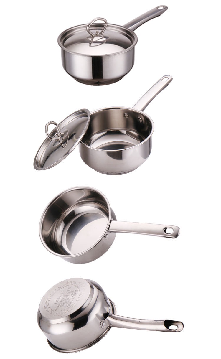 High Quality Luxury Kitchen Cookware Sets Triply Stainless Steel Gold Handle Casserole Induction Bottom 15pcs Cooking Pot Set