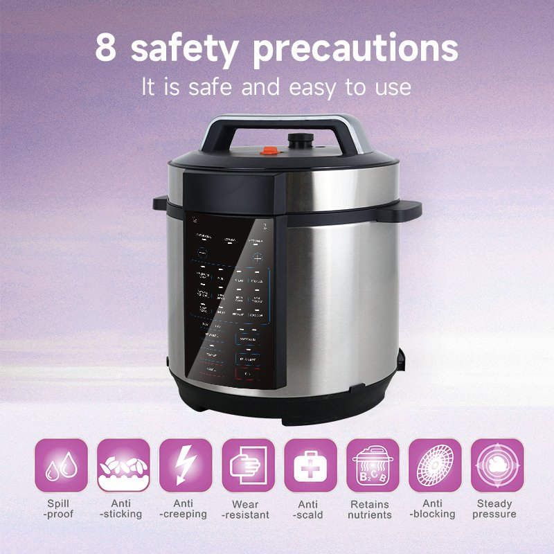 Rice Cooker Multi 14-in-1commercial Stainless Steel Electric Pressure Cooker with Display