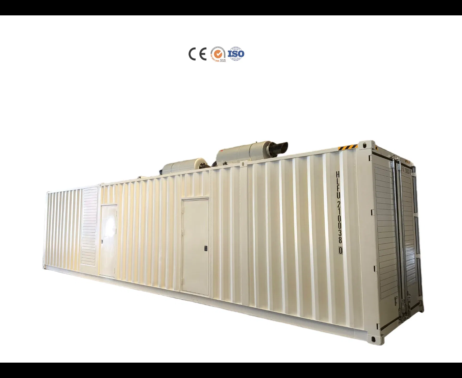 مجموعة مولدات ديزل احتياطية صناعية من نوع حاوية مزودة بمحرك هيونداي دوسان مع 1500rpm/1800rpm مجموعة مولدات ديزل عازلة للصوت