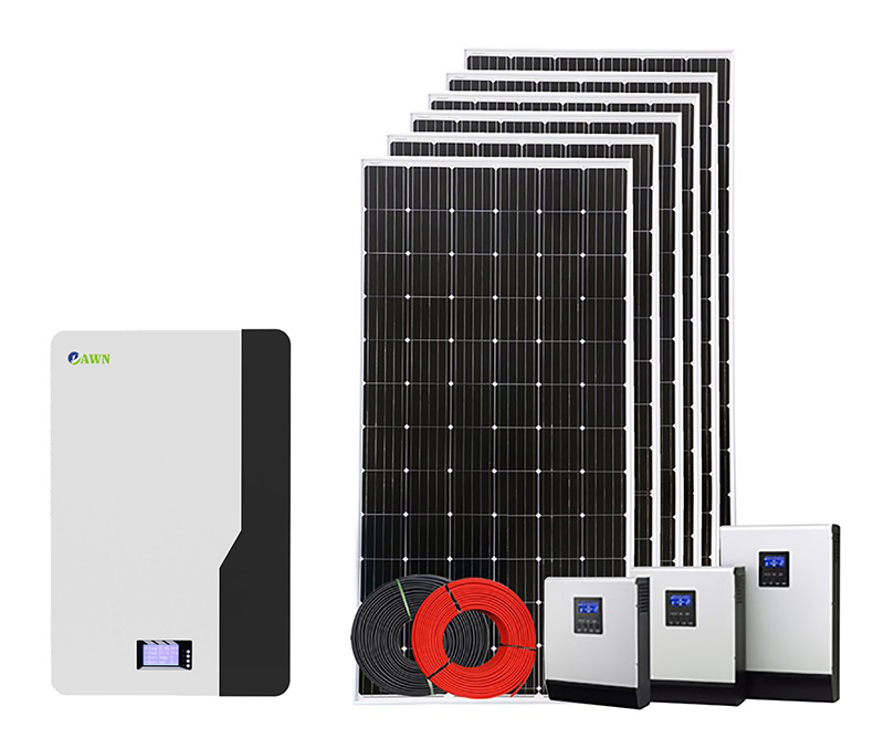 600W-10kw نظام هجين خارج الشبكة مع مجموعة عاكس بطارية بسعر المصنع