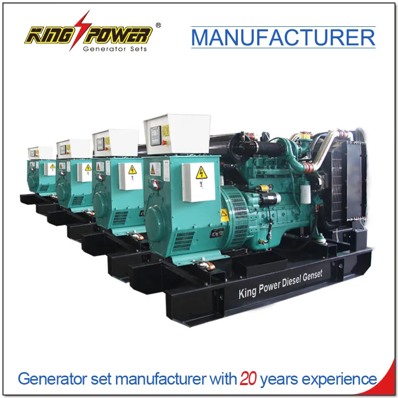 محرك نوع تبريد الماء 560kw 700kVA مجموعة مولدات الديزل