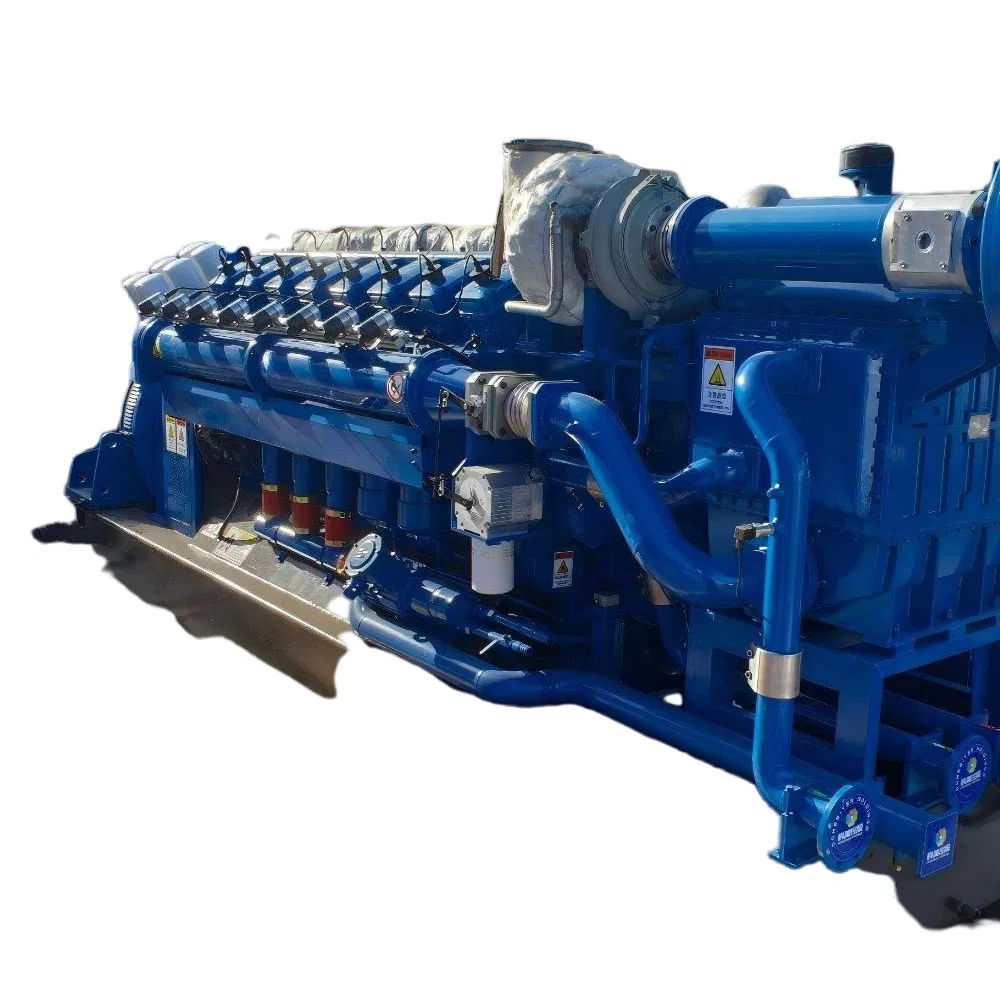 مولد غاز طبيعي قوي 1500kw وحدة مثبتة على قاعدة غير محمولة
