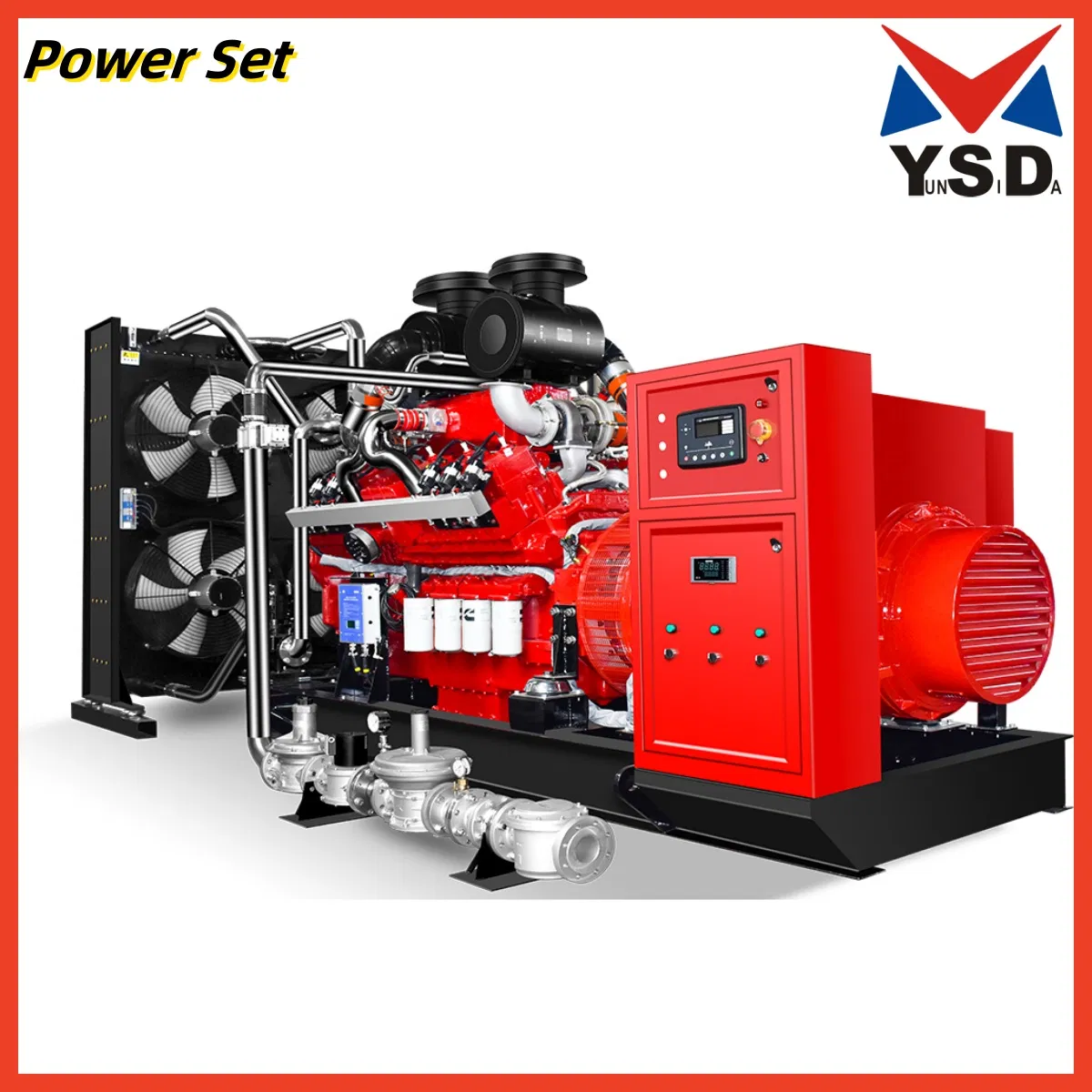 700kw/875kVA 50/60Hz 1500rpm محطة غاز حيوي مزدوج الوقود مجموعة مولدات غاز عالية الكفاءة وصامتة للطاقة المستدامة