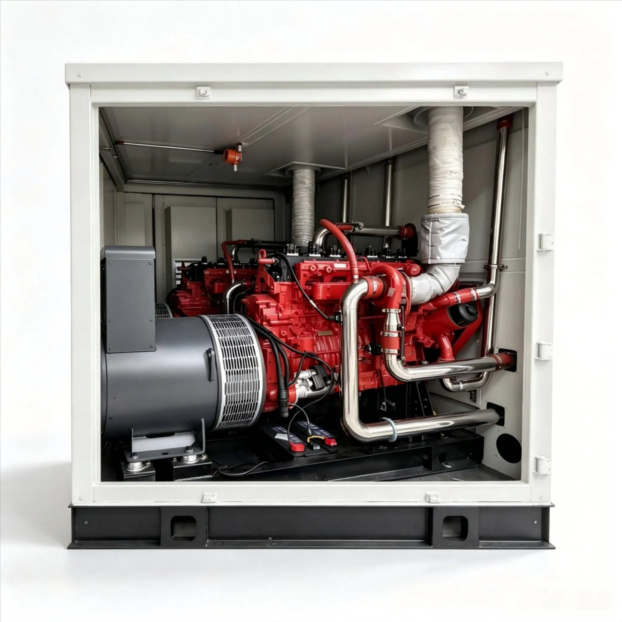 مولد غاز طبيعي مثبت على هيكل موثوق 4X300kw كامك لتوفير الطاقة