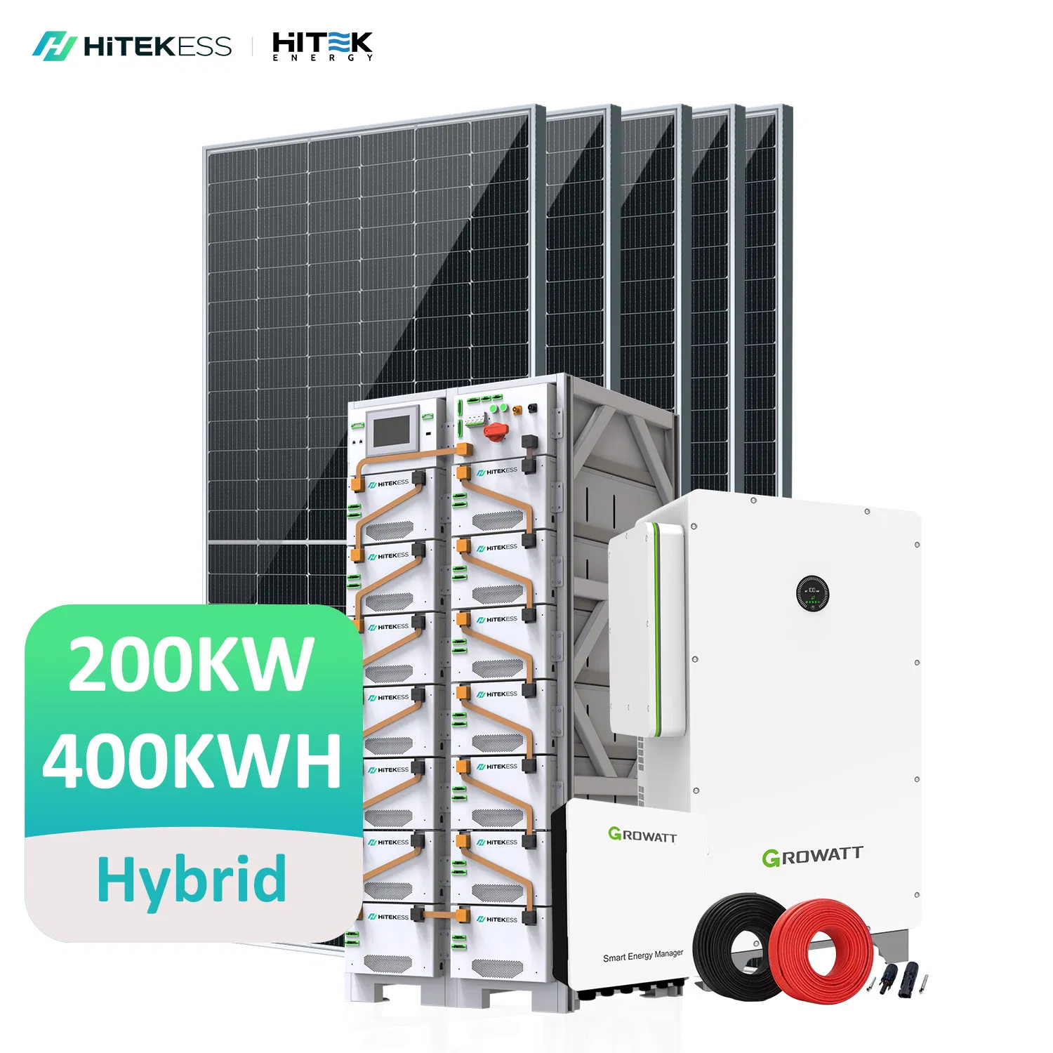 نظام الطاقة الشمسية الهجين خارج الشبكة من هيتك جروات 50kw 100kw 100kw 200kw 300kw مجموعة مولد الطاقة الشمسية الصناعية