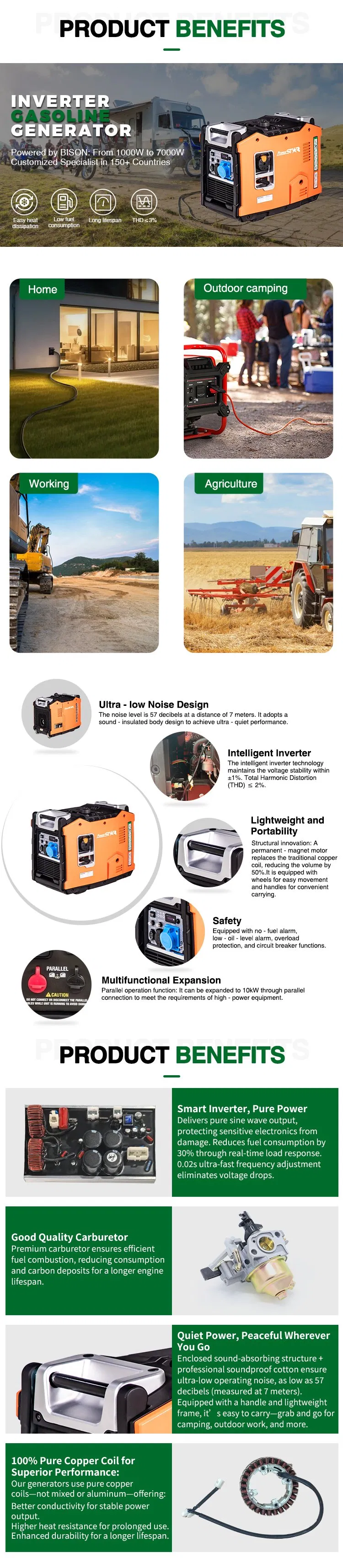 توزيع 5kVA مولد كهربائي صامت للطوارئ ببدء ارتداد للقطاع التجاري