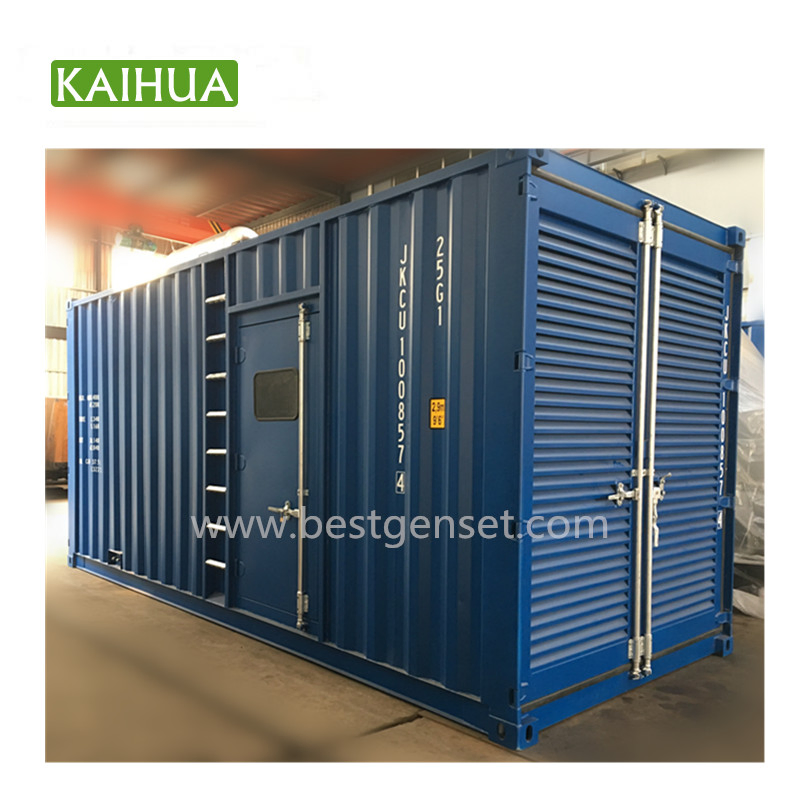 600kw مجموعة مولد ديزل مثبتة على قاعدة مع محرك كمنز