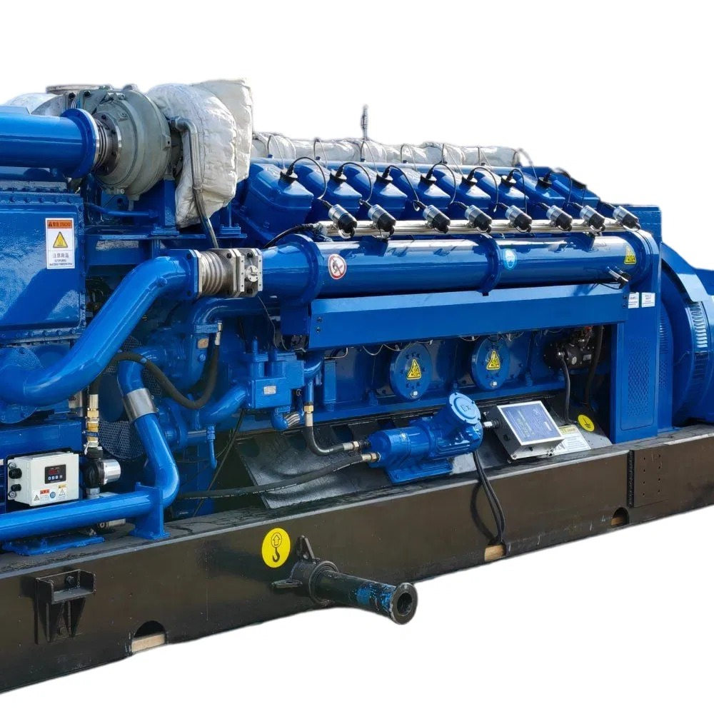 مولد غاز طبيعي قوي 1500kw وحدة مثبتة على قاعدة غير محمولة