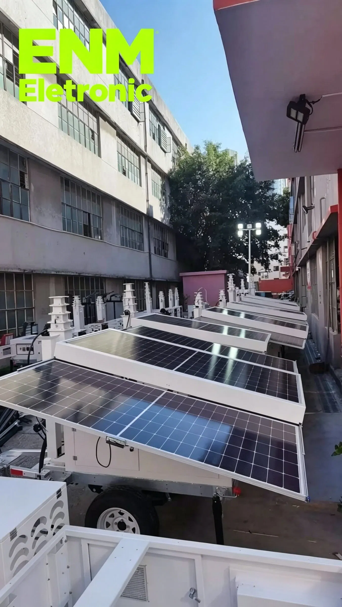 برج إضاءة هجين يعمل بالطاقة الشمسية والديزل معزول الصوت 7kVA مجموعة مولدات الديزل
