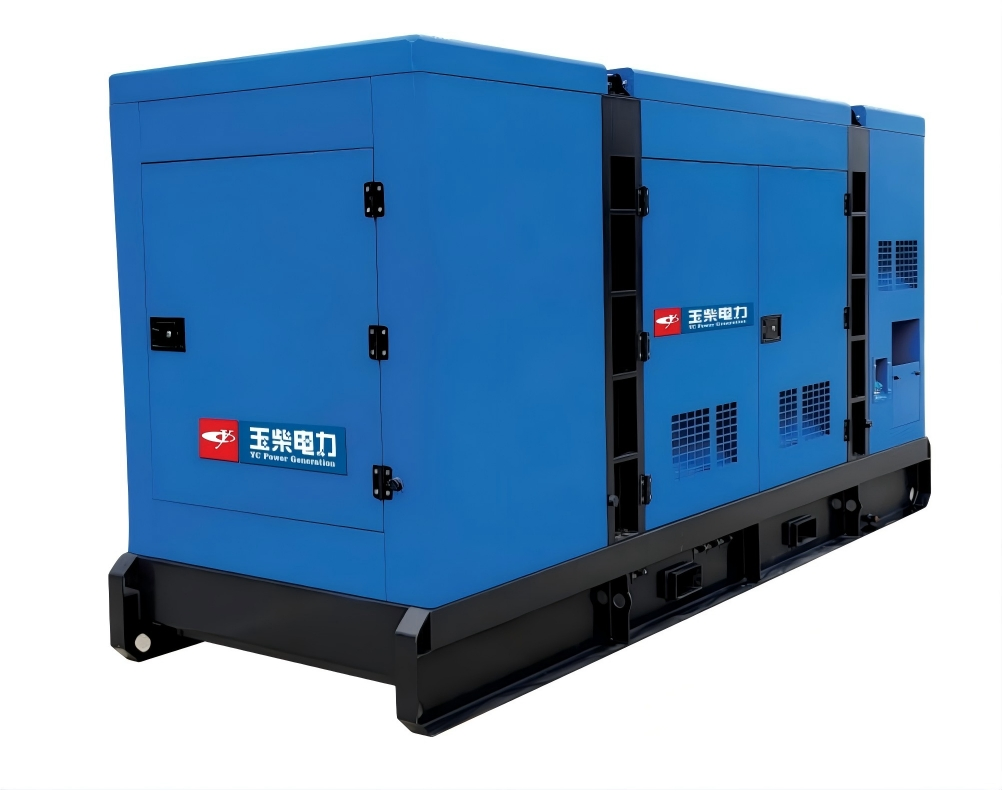 مولد ديزل احتياطي للطوارئ من يوتشاي 600kw/750kVA عازل للصوت