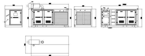 رسومات الأبعاد الهندسية ومخططات التركيب