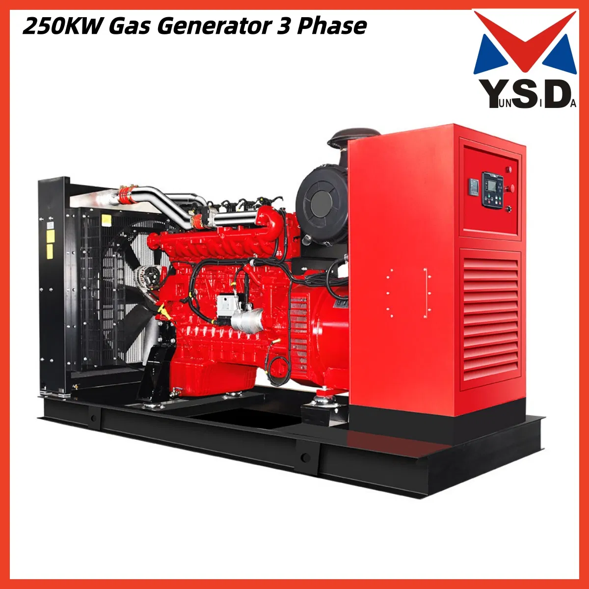 كفاءة عالية 50/60Hz 1500rpm وقود مزدوج ديزل هيدروجين نيتروجين غاز طبيعي كتلة حيوية غاز حيوي ميثان 250kw مجموعة مولدات الطاقة بتوربينات الغاز الطبيعي للبيع