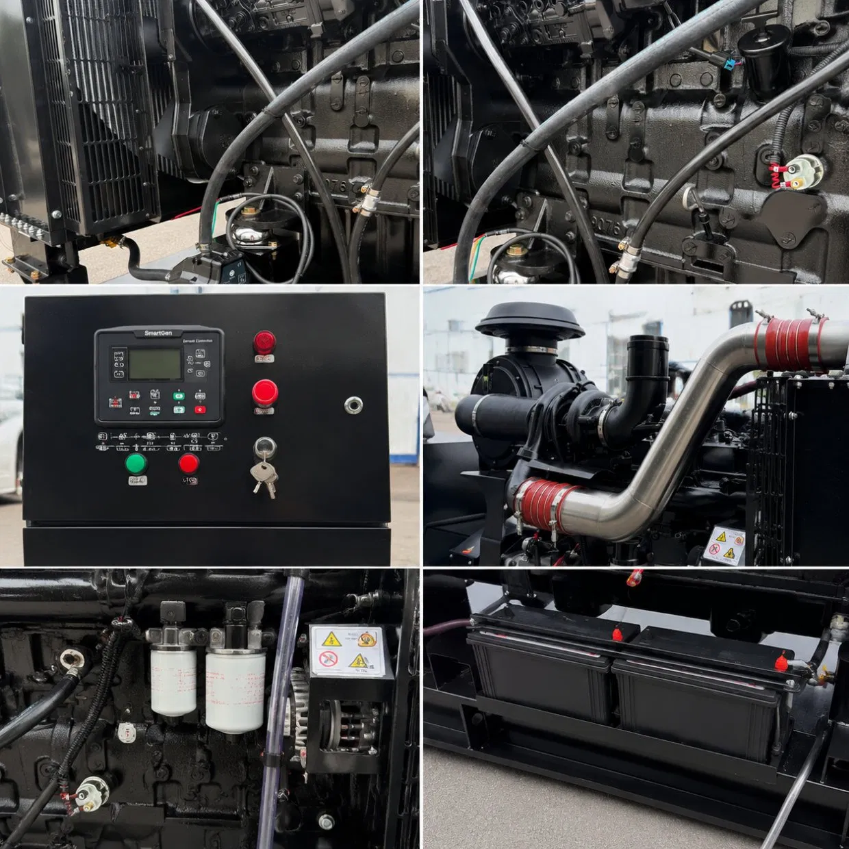 مولد ديزل صناعي ثقيل مع نظام ATS للتدفئة المزدوجة 200kVA