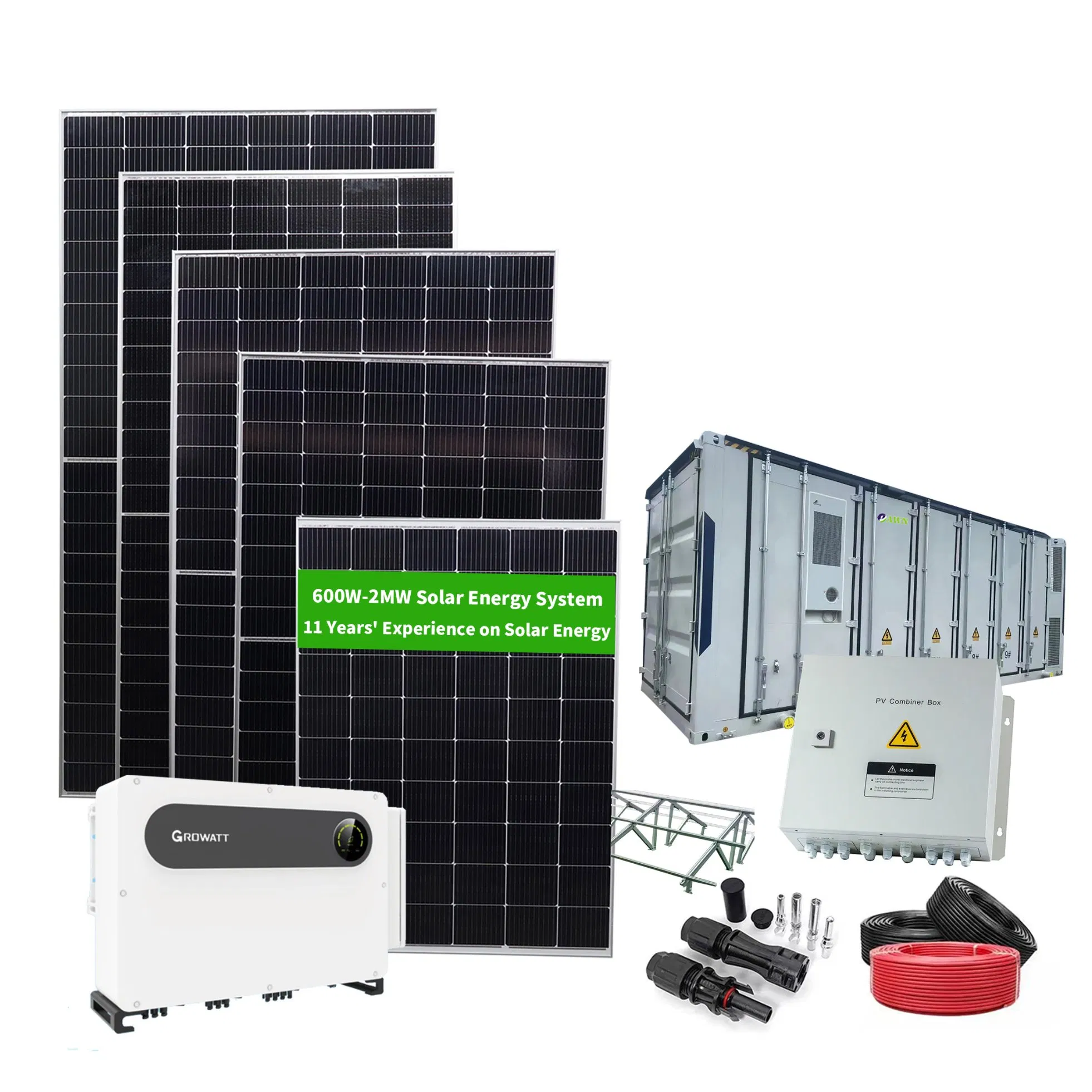 دورات طويلة 20kw طاقة شمسية هجينة مع 10kwh مجموعة بطارية كاملة