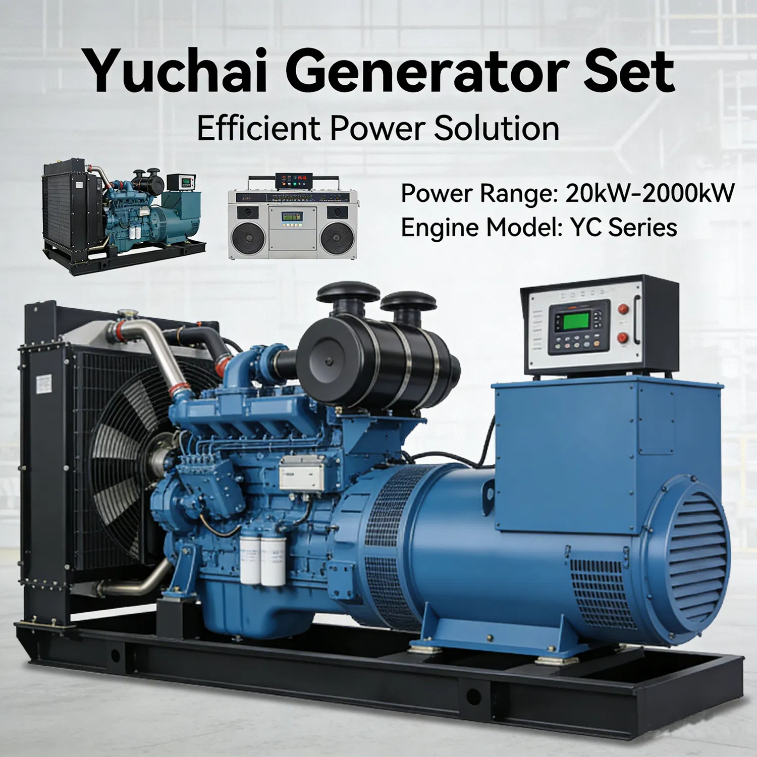 500kw مجموعة مولدات يوتشاي للطاقة الاحتياطية الصناعية