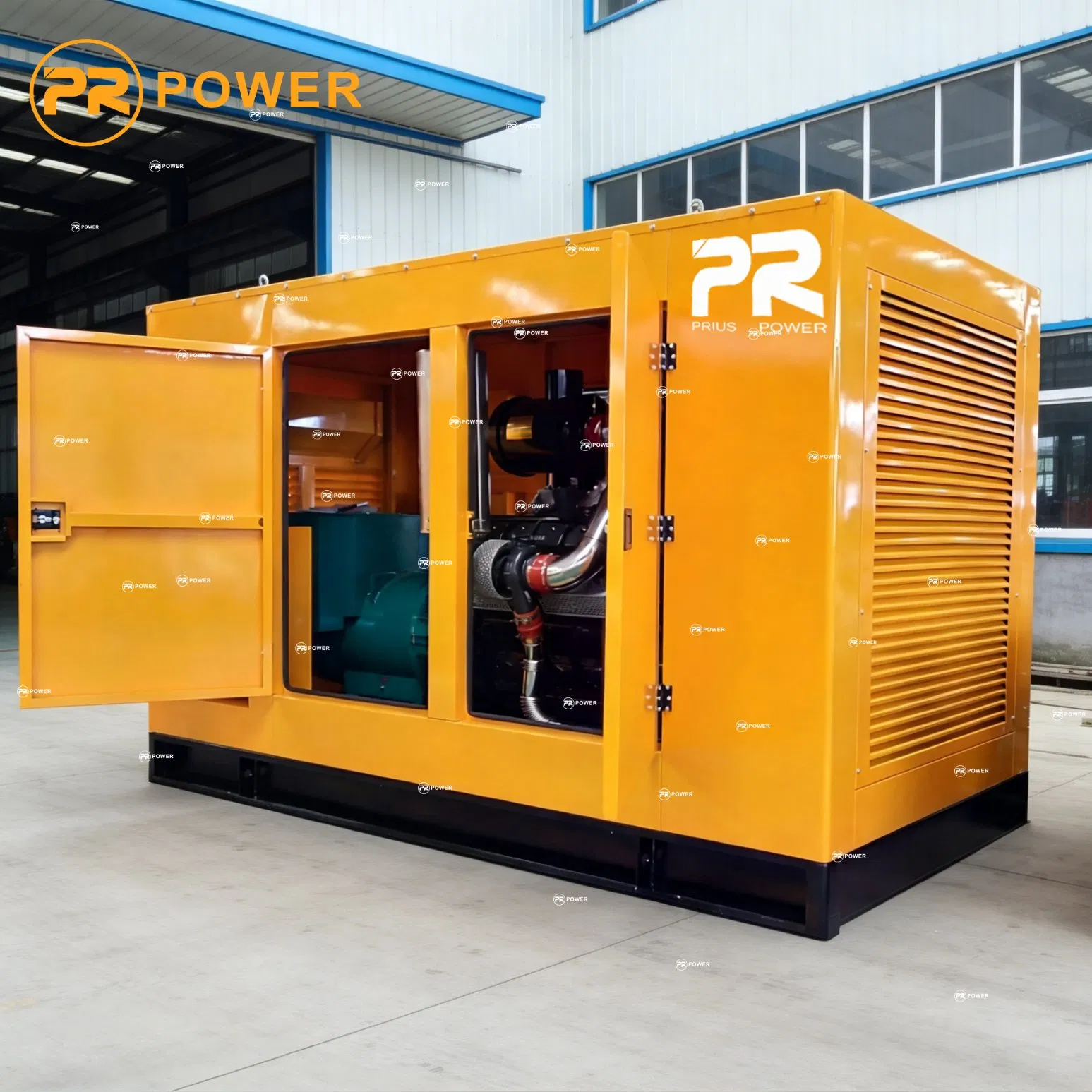 بيع ساخن 50Hz 60Hz القدرة المصنفة 280kw 350kVA مجموعة مولدات الديزل الصامتة الثقيلة مع البكرة
