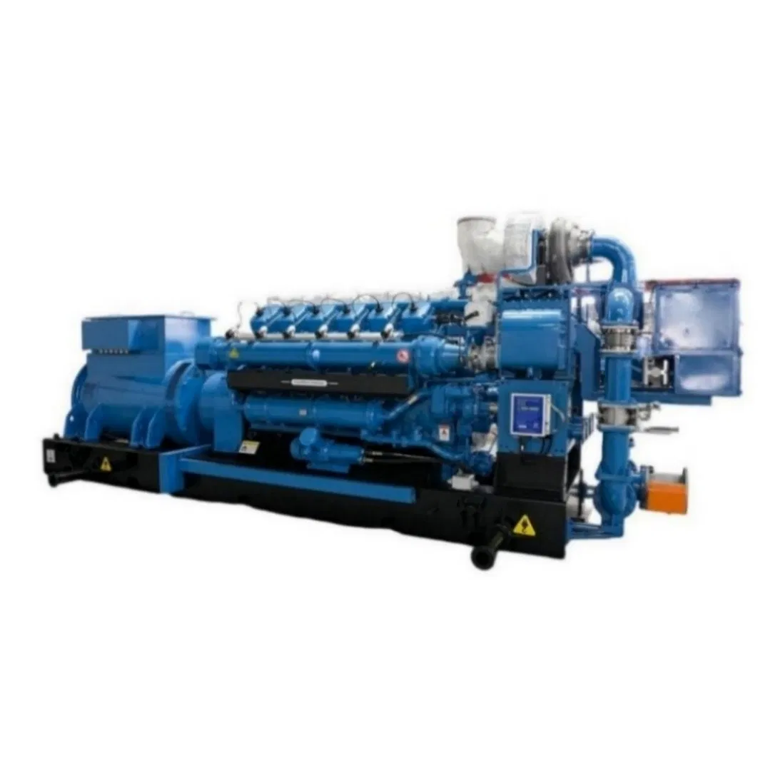 مولد كهربائي يعمل بالغاز الحيوي مثبت على قاعدة مبردة بالماء 1500kw لمoperation مستقر