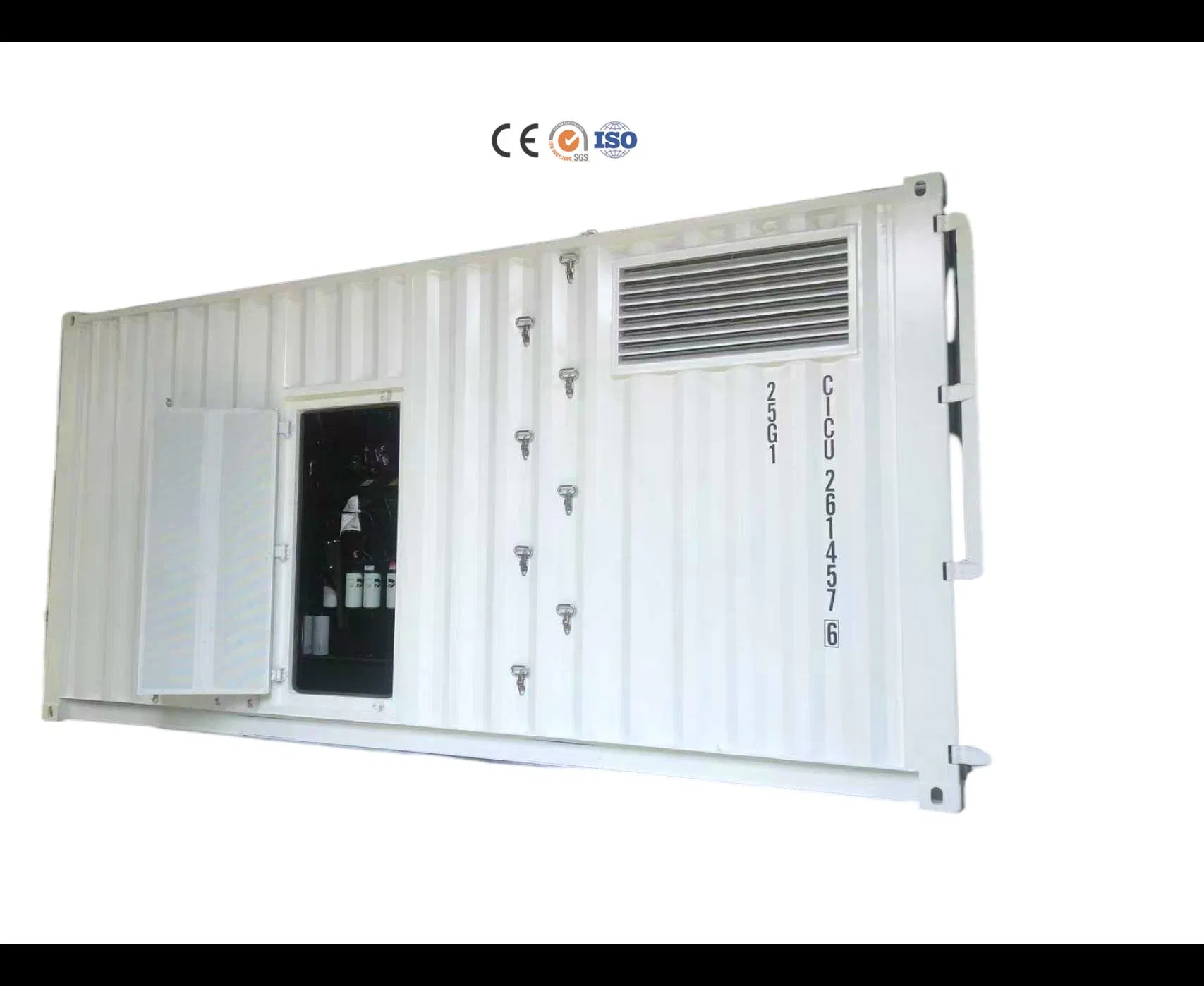 مجموعة مولدات ديزل احتياطية صناعية من نوع حاوية مزودة بمحرك هيونداي دوسان مع 1500rpm/1800rpm مجموعة مولدات ديزل عازلة للصوت