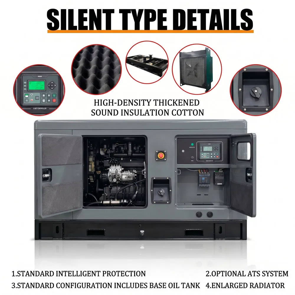 مولد ديزل صامت محمول ثقيل 600kVA 3 ثلاثي الطور 400V 50Hz لحاويات مراكز البيانات للطاقة