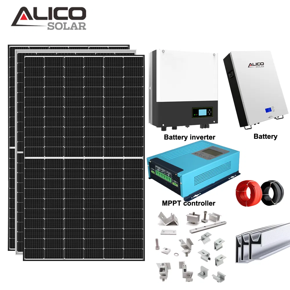أرخص 15kw سعر مجموعة وحدات المنزل 10kw 12kw 10kVA 20kw مجموعة الألواح 100kw طاقة شمسية على الشبكة نظام مولد الطاقة الشمسية