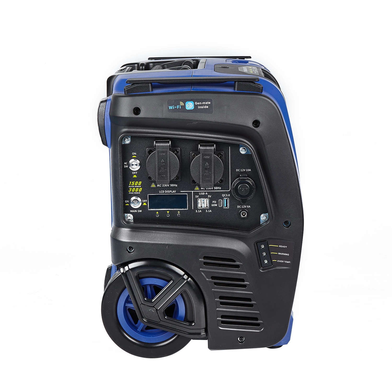 1500W محطة طاقة محمولة بالعاكس، مجموعة مولد طاقة هجينة شاملة مع LiFePO4 بطارية مع شحن بالطاقة الشمسية والرياح