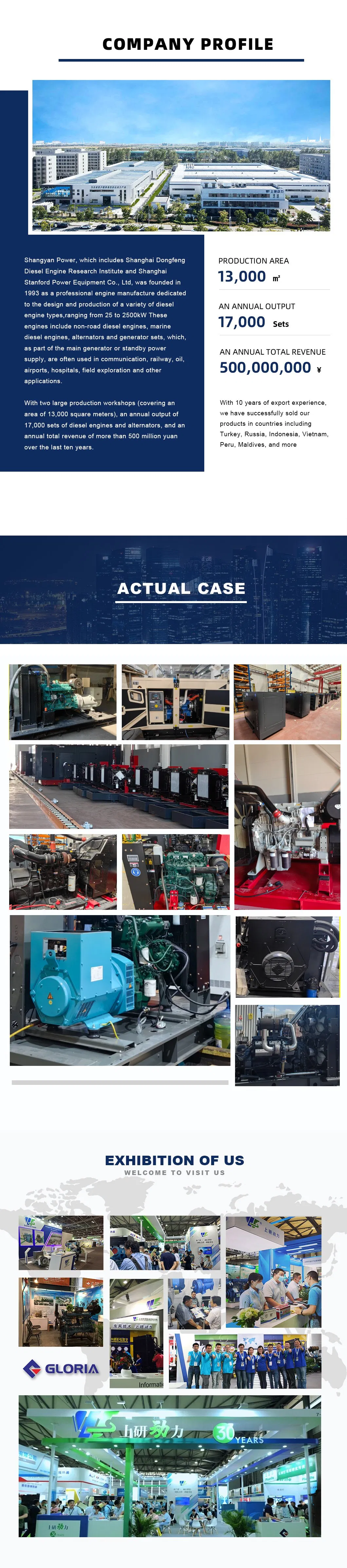 مجموعة مولدات الديزل البحرية بالجملة من المصنع 520kw