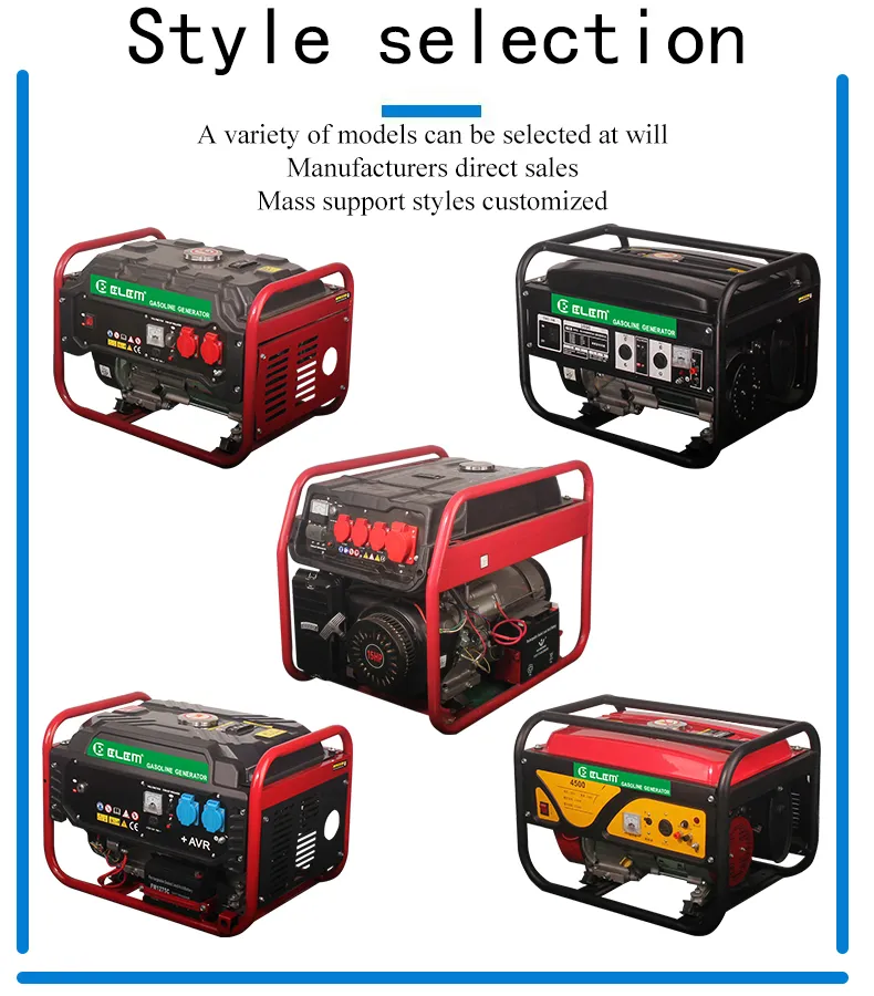 2.5kVA مجموعة مولدات البنزين المحمولة مع 220V خرج للطاقة الاحتياطية الطارئة
