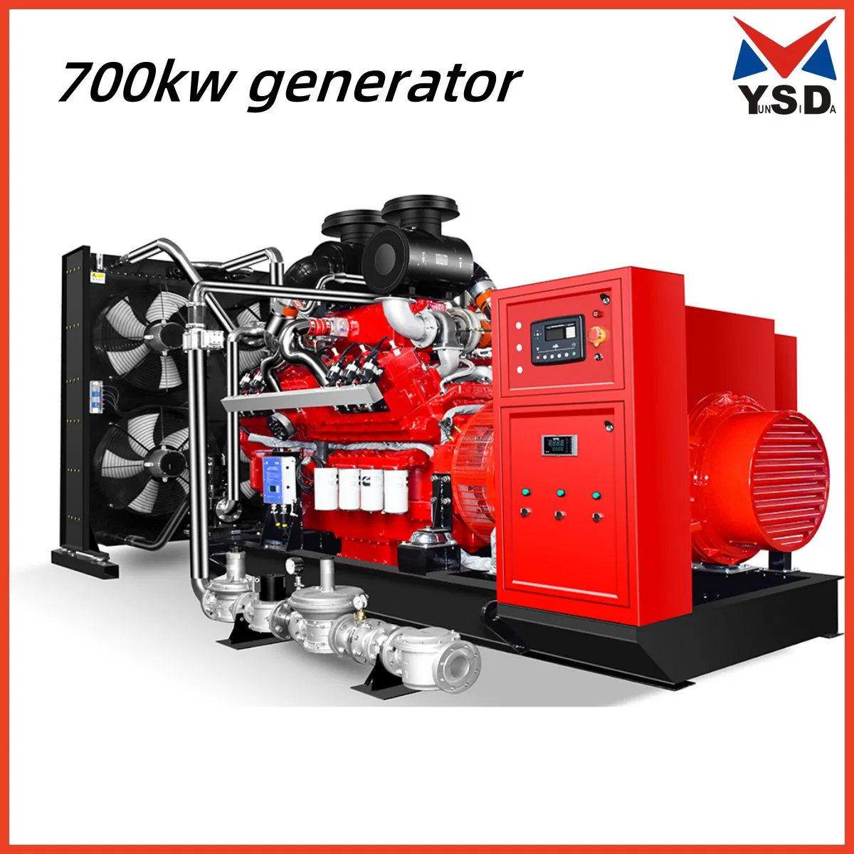 --700kw 875kVA غاز حيوي طبيعي الكتلة الحيوية/غاز البترول المسال/غاز طبيعي مضغوط/بروبان ميثان هيدروجين محطة طاقة وقود مزدوج مياه صرف فحم غاز تخليقي مولد كهرباء مجموعة مولدات الغاز