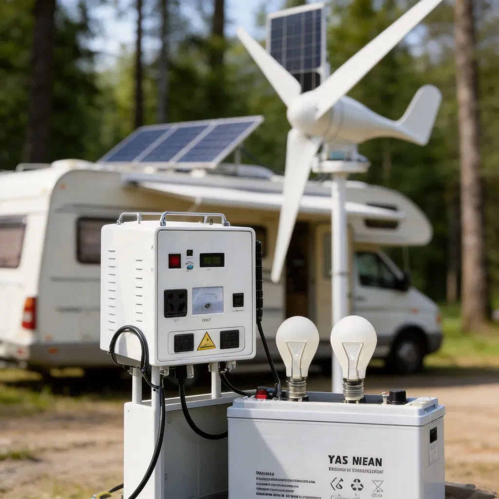 5kw مجموعة مولد هجينة تعمل بالطاقة الشمسية والرياح لجميع الأجهزة الكهربائية الأساسية في المنزل