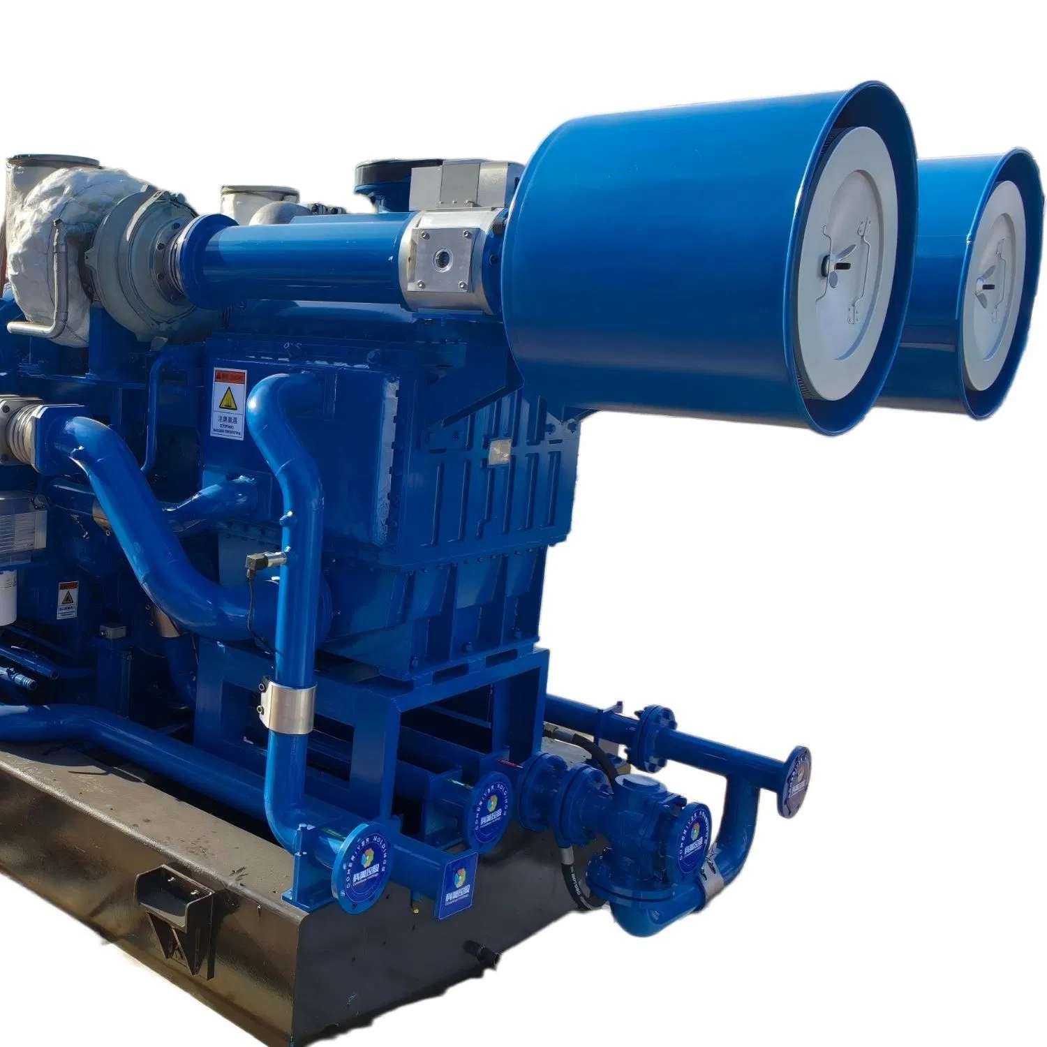 مولد غاز طبيعي قوي 1500kw وحدة مثبتة على قاعدة غير محمولة