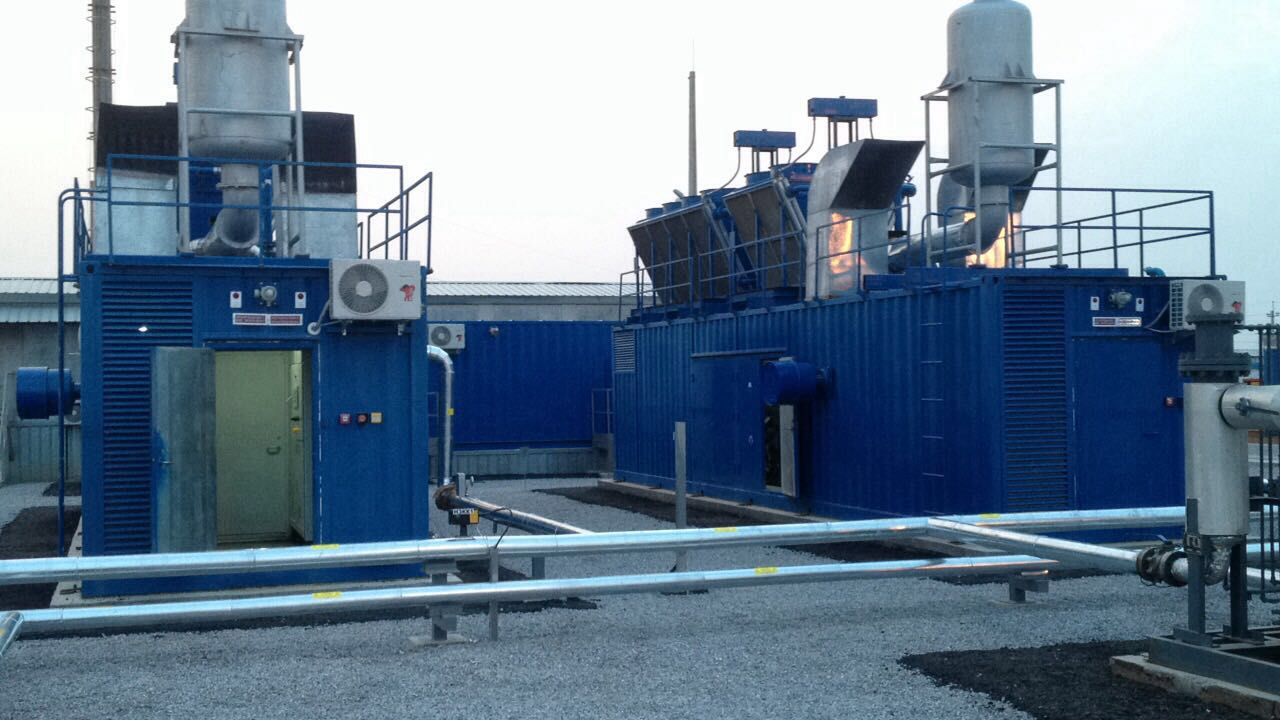 مجموعة مولدات الغاز الحيوي الديناميكية 1200kw