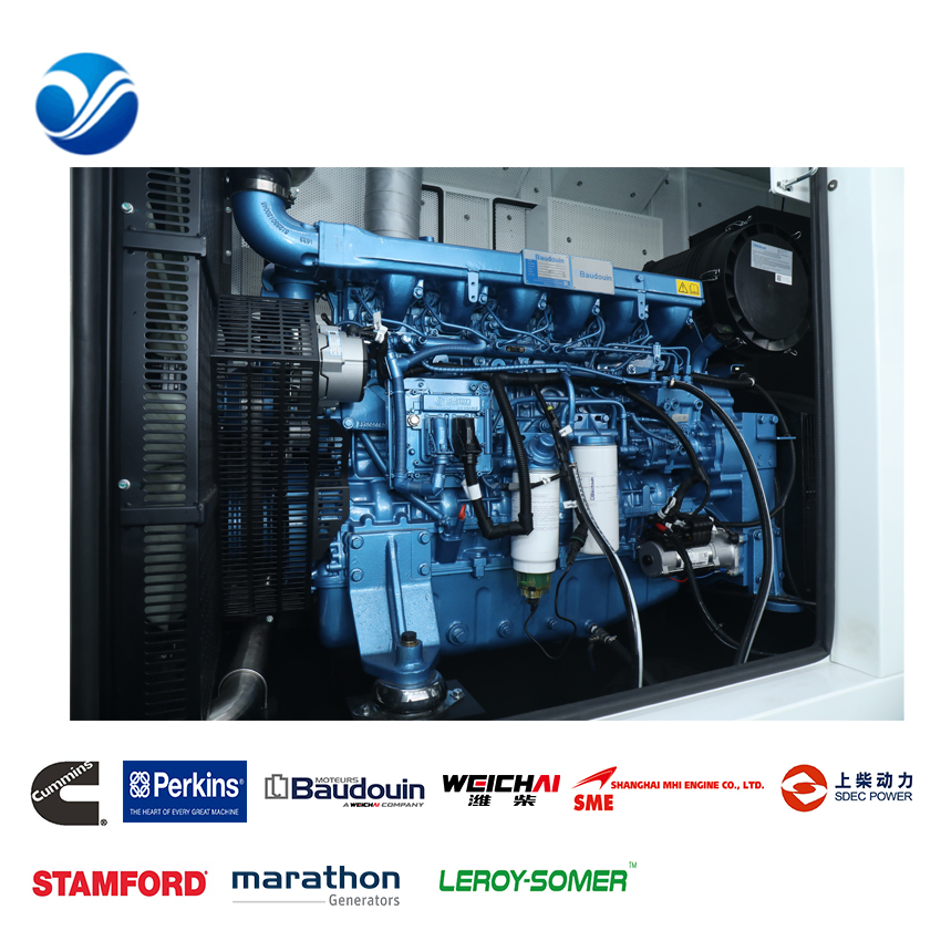 500kVA 800kVA مجموعة مولدات ويشاي الصامتة التي تعمل بالديزل مع غطاء ATS 50Hz طاقة احتياطية صناعية