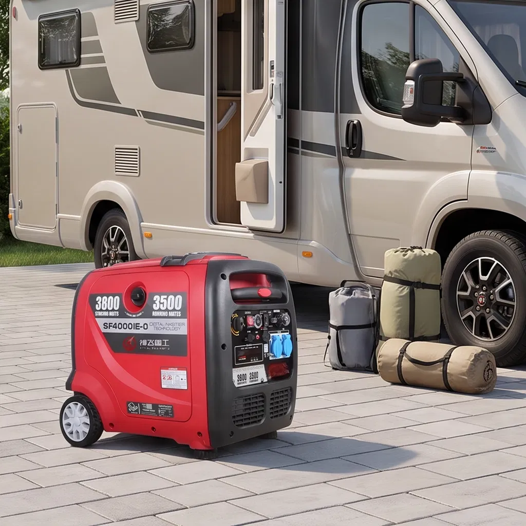 بيع ساخن 4000W قمة 3.5kw مولد عاكس موجة جيبية نقية صامتة، مولد غاز محمول هادئ، مصنع مباشر صنع في الصين، أفضل بائع