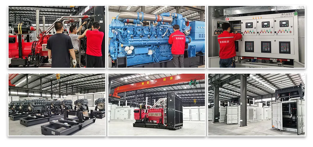 1250kw مجموعة مولدات الغاز الحيوي الطبيعي من الكتلة الحيوية/الغاز المسال/البروبان/الميثان/الهيدروجين عالية الطاقة مزدوجة الوقود للصرف الصحي وفحم الكوك لحقول النفط ومحطات الطاقة