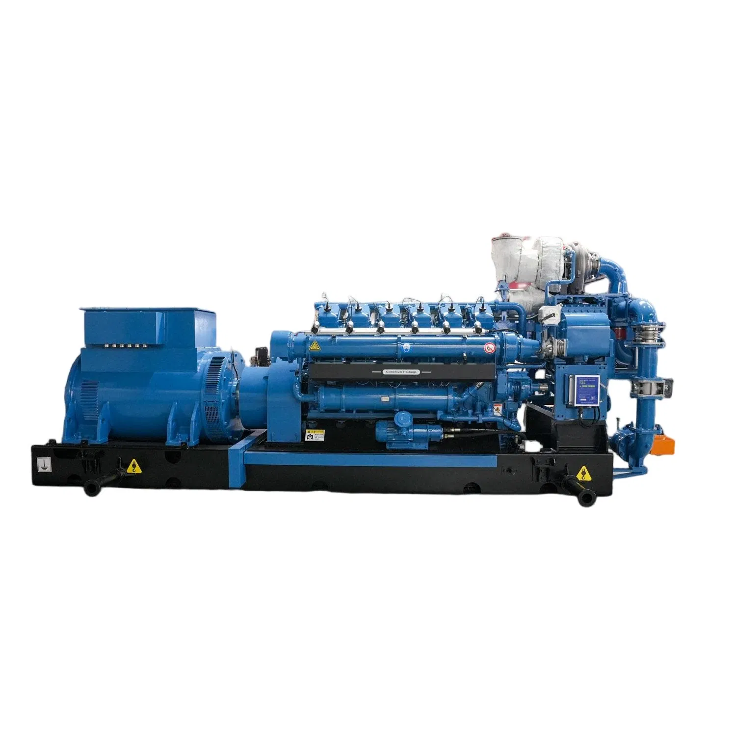 مولد الطاقة العالي الأداء 1000kw مجموعة مولدات الغاز البترولي مفتوحة مثبتة على قاعدة