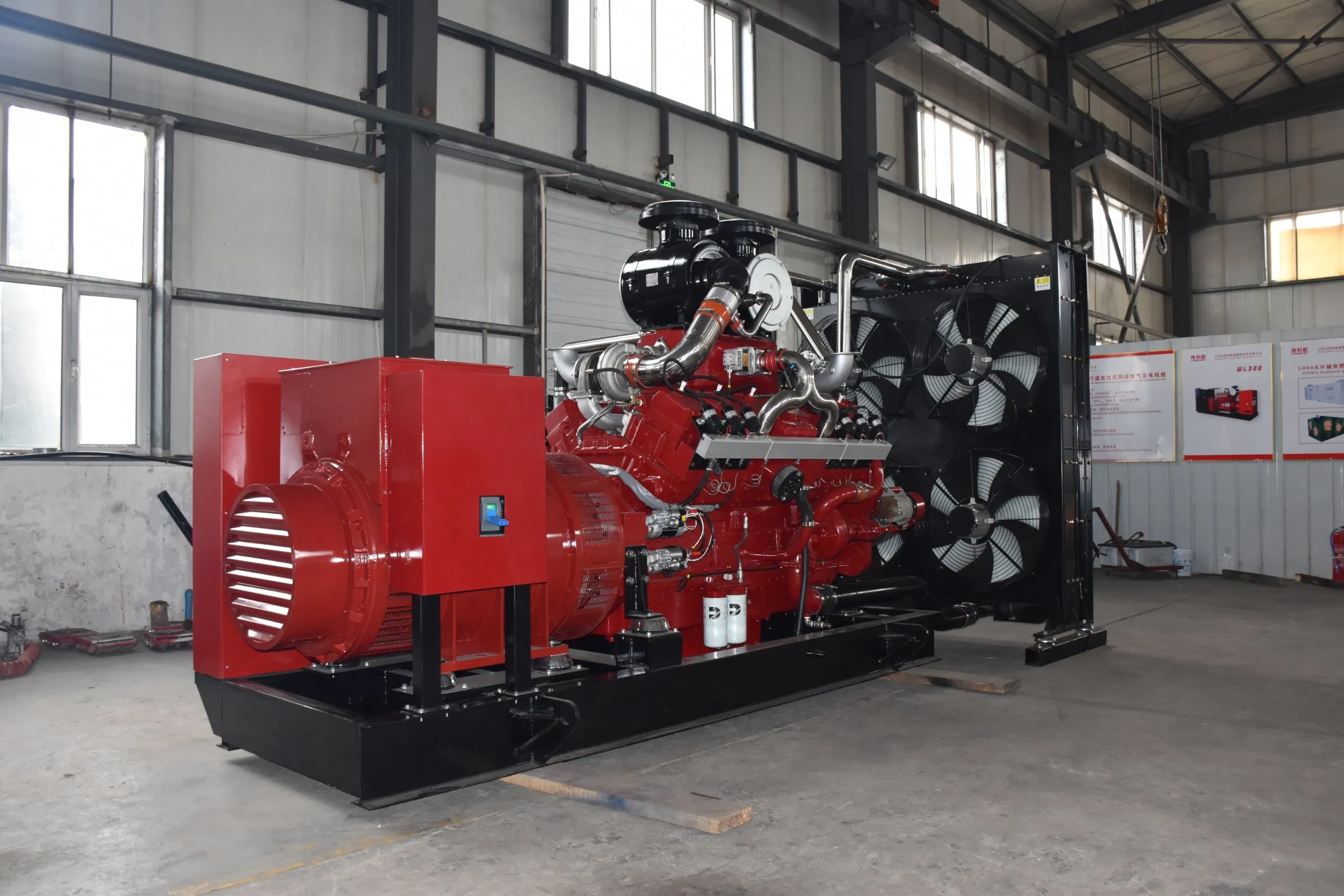--700kw 875kVA غاز حيوي طبيعي الكتلة الحيوية/غاز البترول المسال/غاز طبيعي مضغوط/بروبان ميثان هيدروجين محطة طاقة وقود مزدوج مياه صرف فحم غاز تخليقي مولد كهرباء مجموعة مولدات الغاز