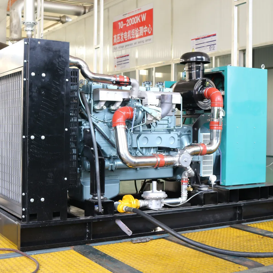 مولد غاز طبيعي غير محصور مبرد بالماء 150kw لنظام الطاقة الكهربائية