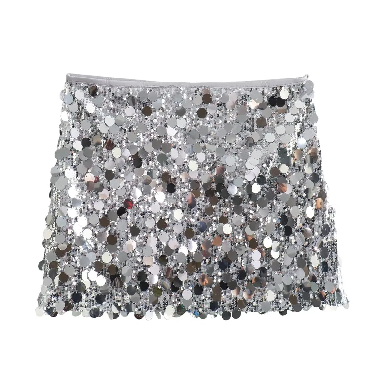 Falda mini de lentejuelas para mujeres, ropa de fiesta brillante, elegante estilo francés, falda de moda, vestido para mujeres, fábrica de personalización OEM ODM al por mayor