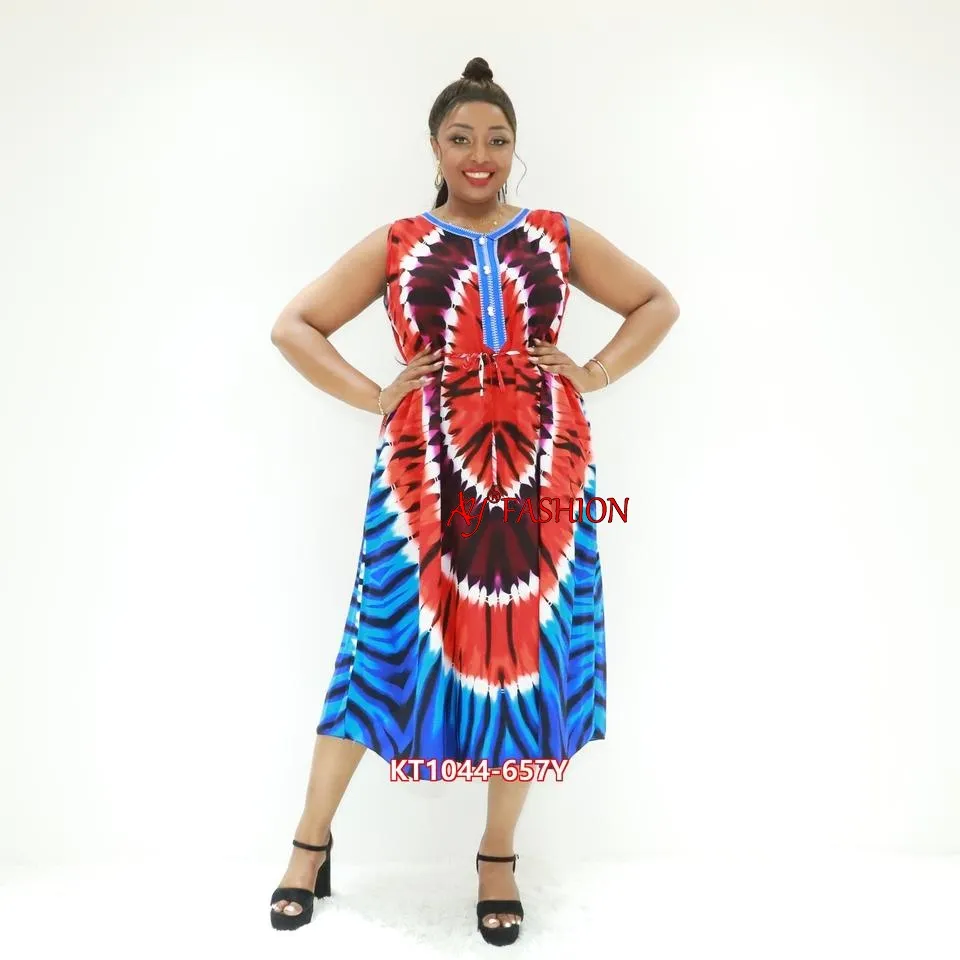 Mujeres Musulmanas Vestido Tasbeeh Ay Moda Kt1044-657y Vestimenta de Tanzania África Vestido Impreso