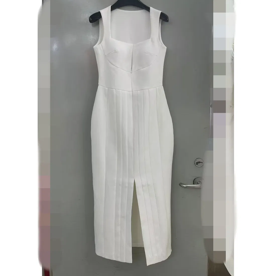 Camiseta sin mangas de lujo ligera de alta calidad para el verano, con cuello cuadrado, vestido de boutique para mujeres