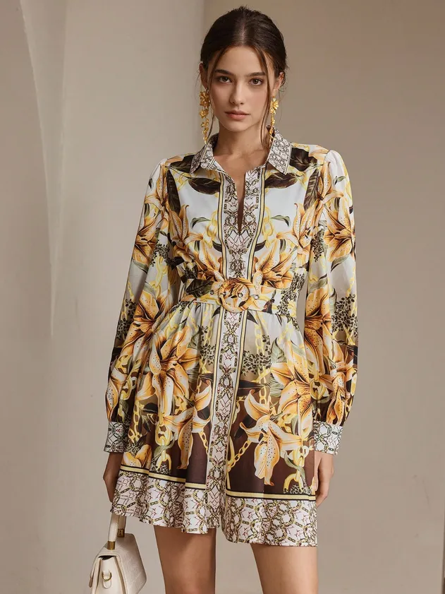 Vestido maxi de playa con corsé y cuello halter de estampado floral para mujer