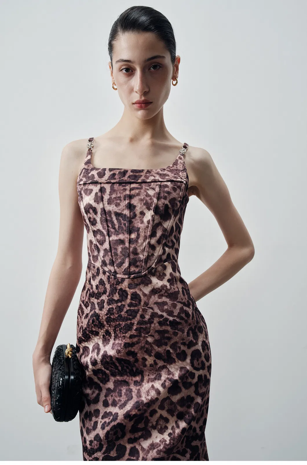 Vestido ajustado para mujeres con estampado de leopardo personalizado