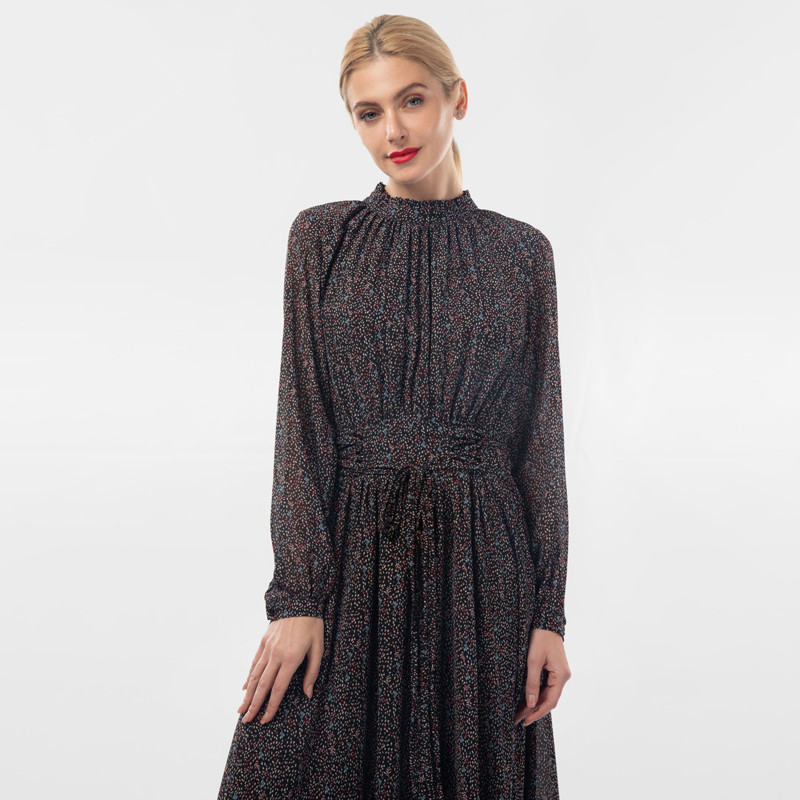 Nuevo diseño dulce impreso ropa de mujer vestido de oficina