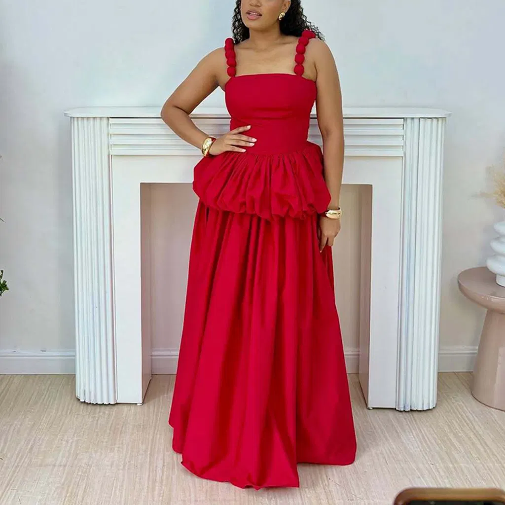 Detalle del vestido elegante
