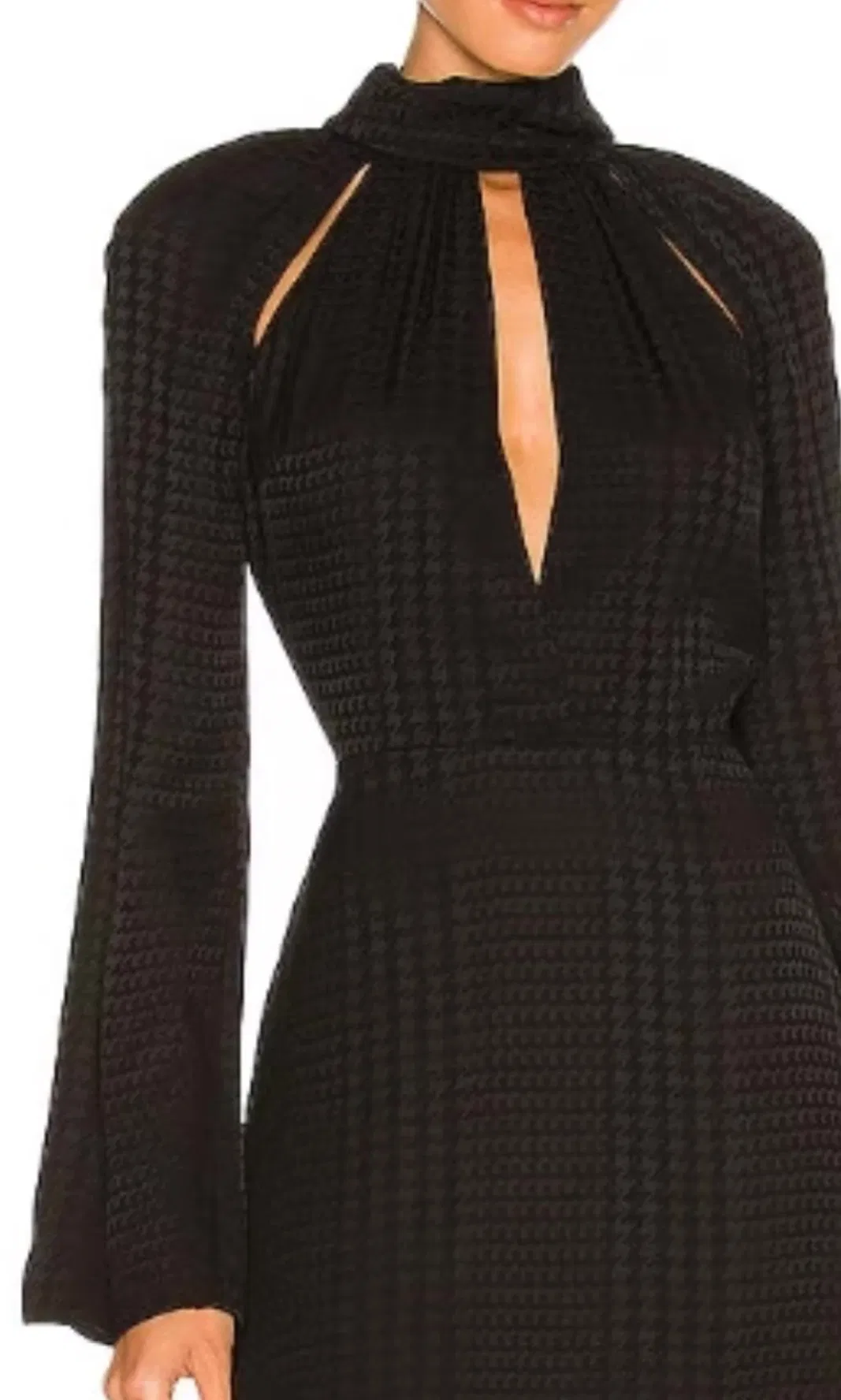 Nueva Llegada Boutique Elegante Vestido Formal de Manga Abullonada con Cintura Cruzada para Mujeres