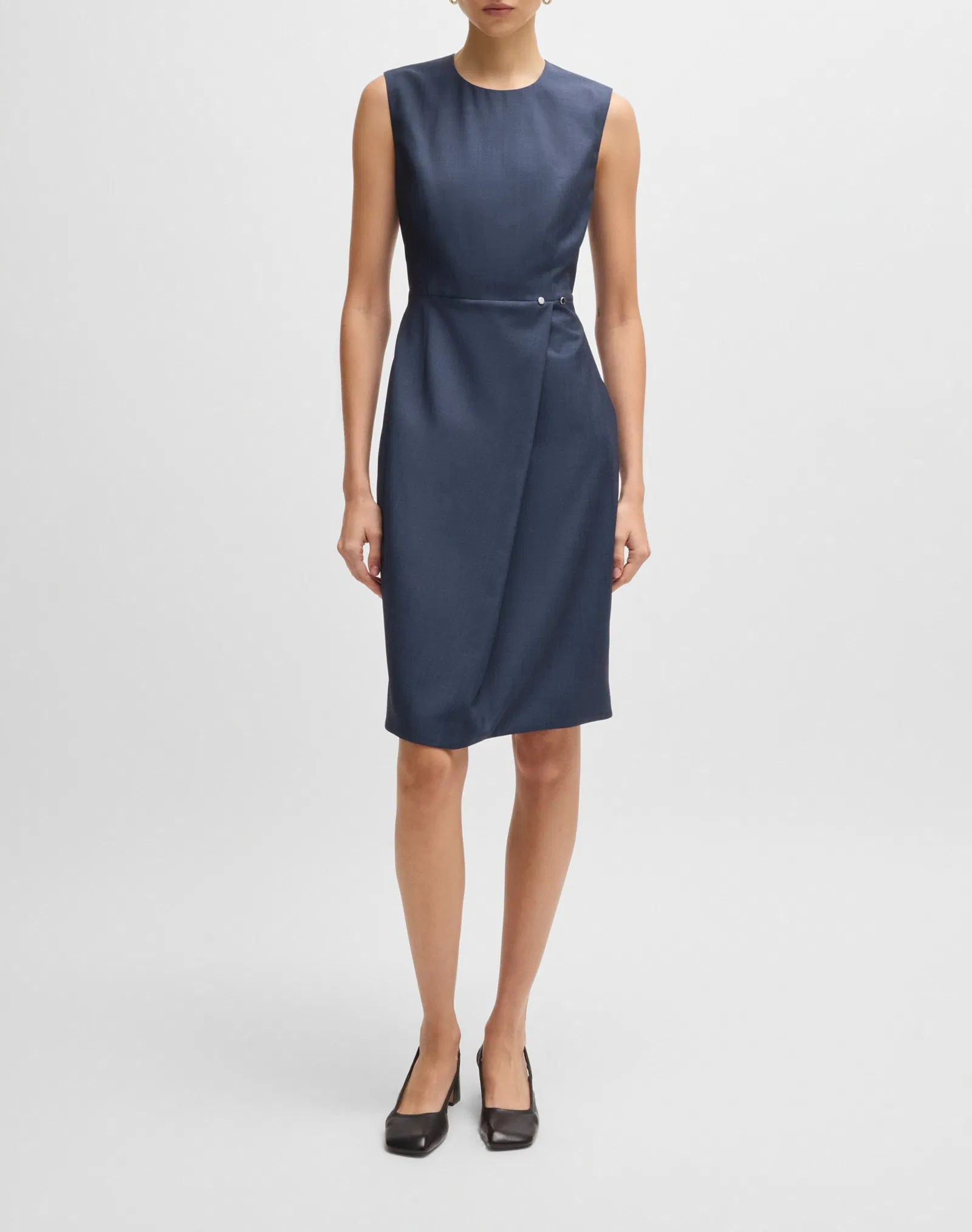 Vestido de traje sin mangas elegante para mujeres profesionales, vestido casual