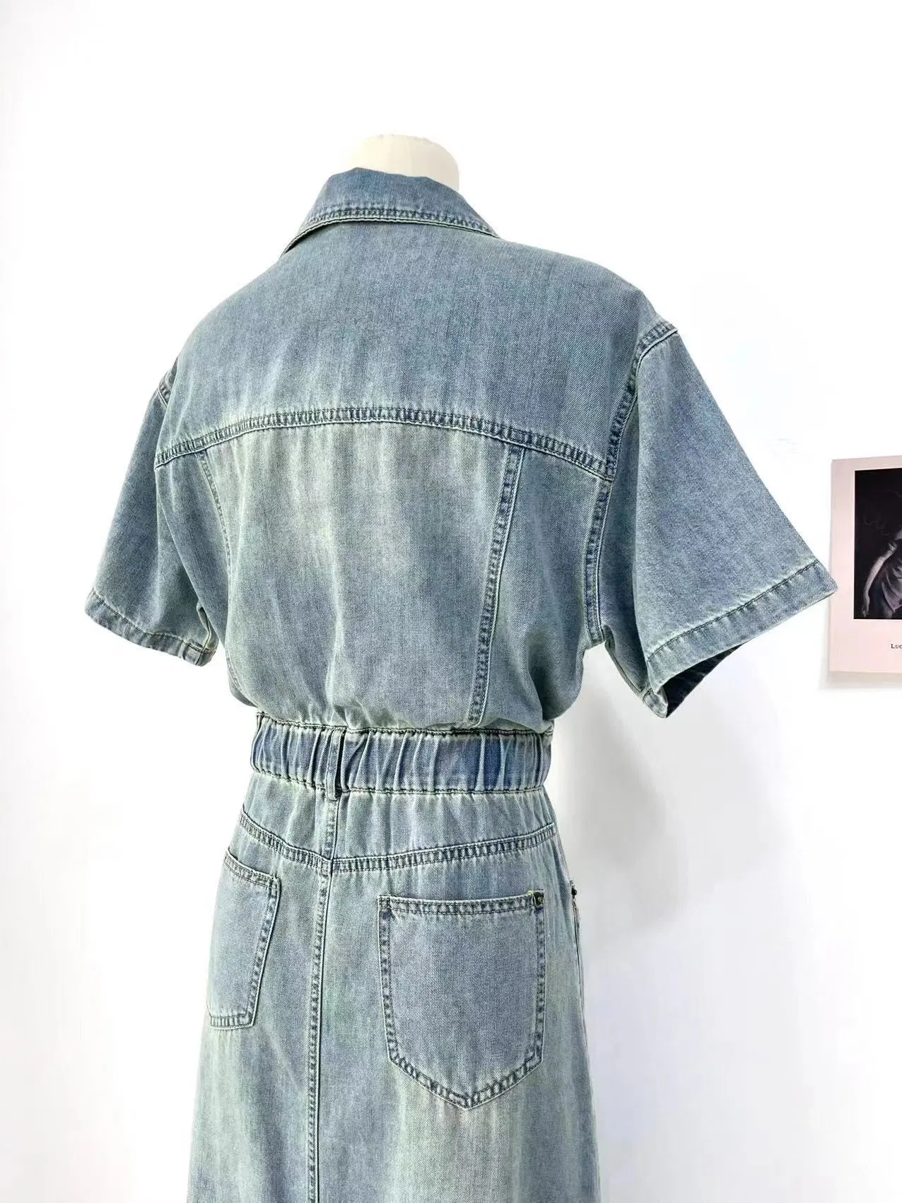 Nuevas llegadas ropa fabricante de China venta al por mayor ropa personalizada vestido de club sexy para mujeres vestido de jeans de verano