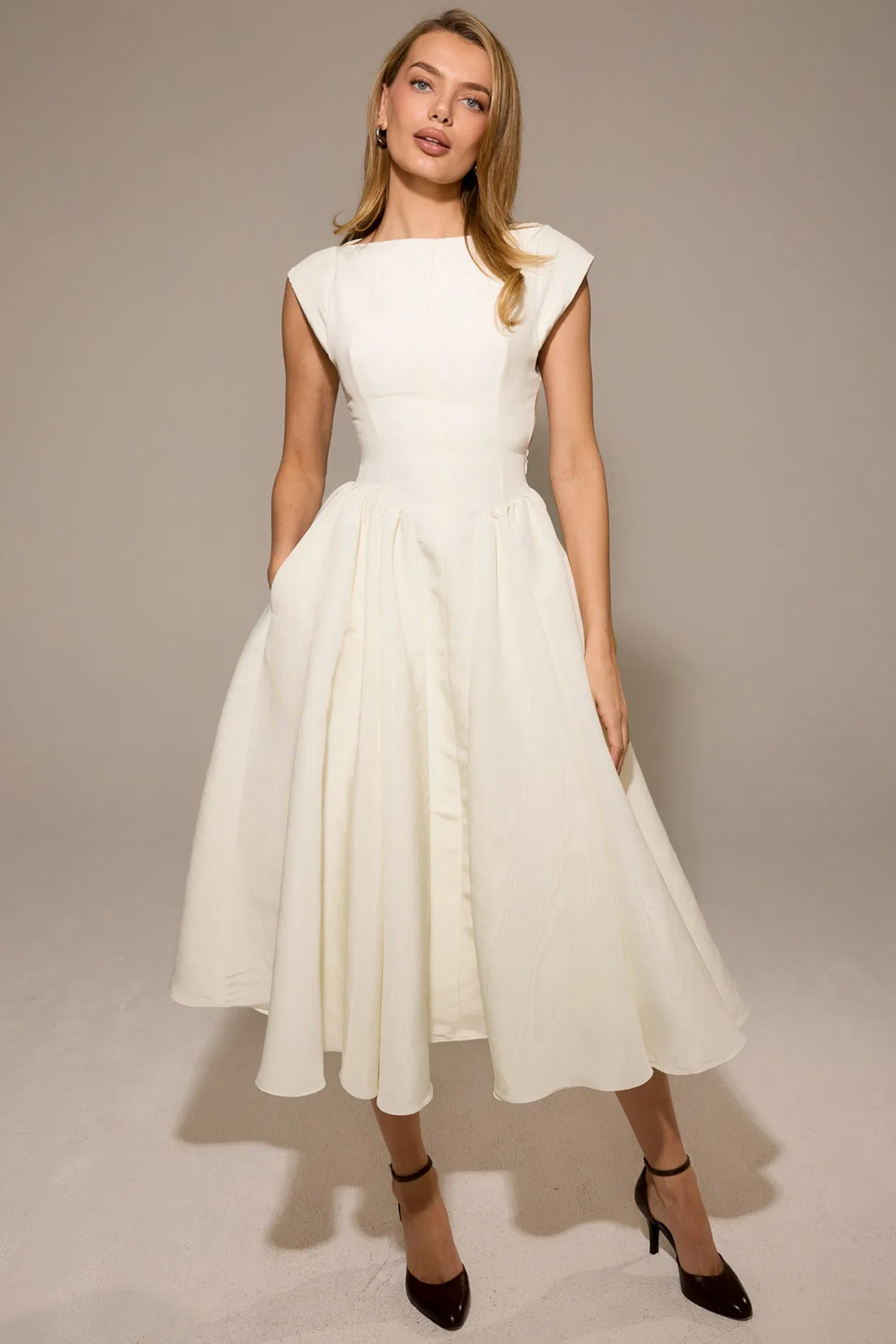 Vestido de verano sin mangas de estilo francés elegante para mujeres